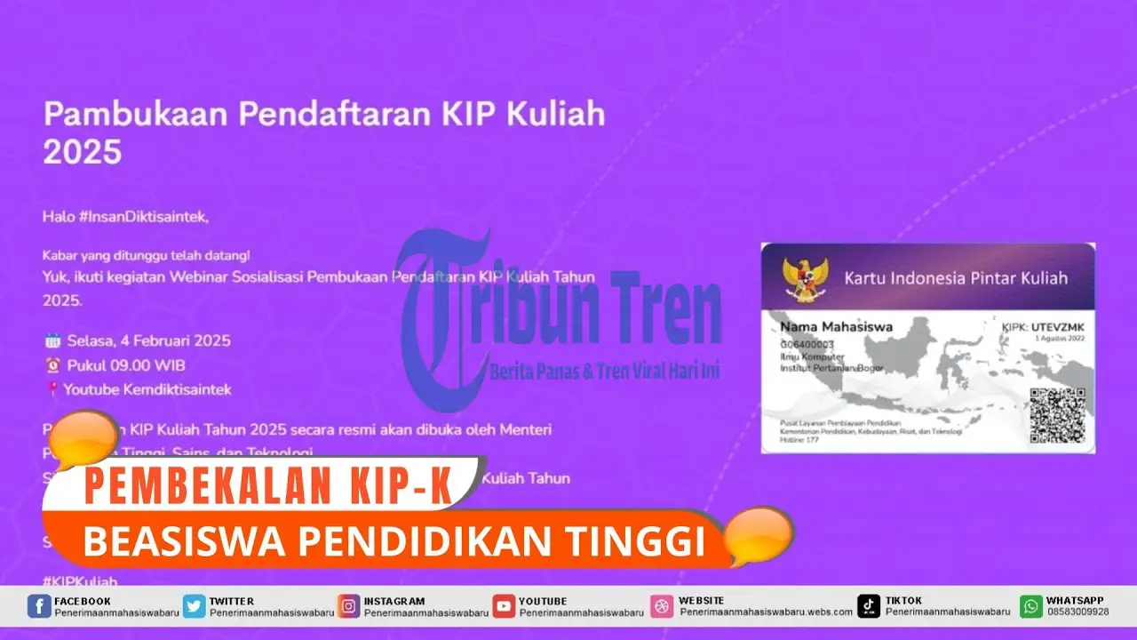 KIP Kuliah 2025: Jadwal, Cara Daftar dan Syarat Bantuan Biaya Kuliah