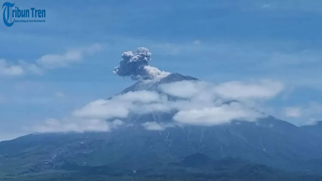 Ketinggian Kolom Abu Erupsi Gunung Semeru Melebihi 700 Meter